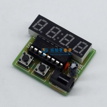 简易四位数字电子时钟套件数码管电子制作DIY散件电路板实训散套